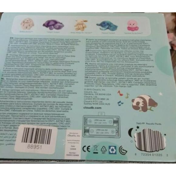 Cloud B Peaceful Panda Sleep Soothers, NIB. Color Grey and Ivory. - Picture 9 of 9